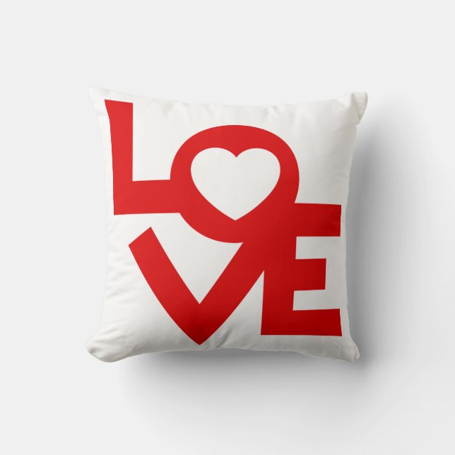 Valentine’s Day Pillow – Love & Heart Home Accent Kussen (Voorkant)