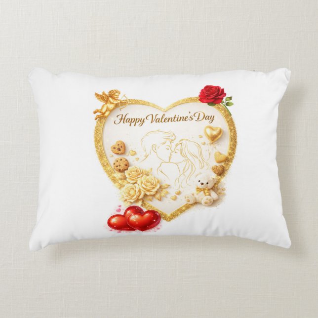 Valentine`s Day Pillow - two loving people Accent Kussen (Voorkant)
