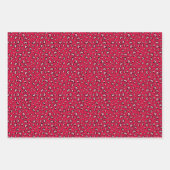 Valentine’s Day Red Pink Heart Leopard print Inpakpapier Vel (Voorkant)