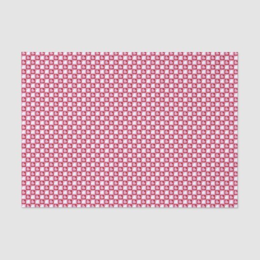 Valentine’s Day Red Pink Hearts Stripes Pattern  Tissuepapier (Voorkant)