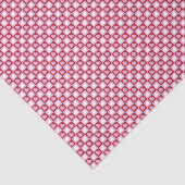 Valentine’s Day Red Pink Hearts Stripes Pattern Tissuepapier (Detail)