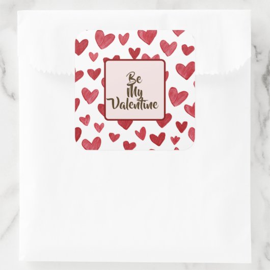 Valentine’s Day Red Sticker Be My Valentine (Tas)