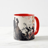  Valentine’s Day Romantic Couple Silhouette Love  Mok (Voorkant rechts)