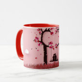  Valentine’s Day Romantic Couple Silhouette love  Mok (Voorkant links)