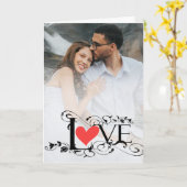 Valentine’s Day Romantic Love Photo Card Kaart (Gele Bloem)