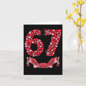 Valentine’s Day Six Seven 67 Funny Meme 6 7 Valent Kaart (Gele Bloem)