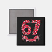 Valentine’s Day Six Seven 67 Funny Meme 6 7 Valent Magneet (Voorkant / Achterkant)