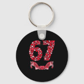 Valentine’s Day Six Seven 67 Funny Meme 6 7 Valent Sleutelhanger (Voorkant)