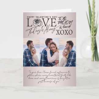 Valentine’s Day Soft Blush  Photo Collage  Kaart