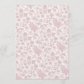 Valentine’s Day Sweetheart Pink Bow Baby Shower Kaart (Achterkant)