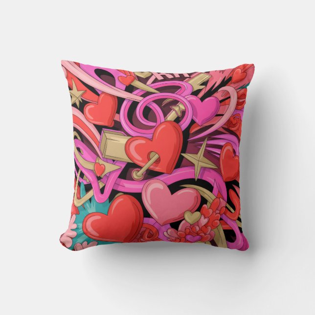 Valentine’s Day Throw Pillow Collection | Romantic Kussen (Voorkant)