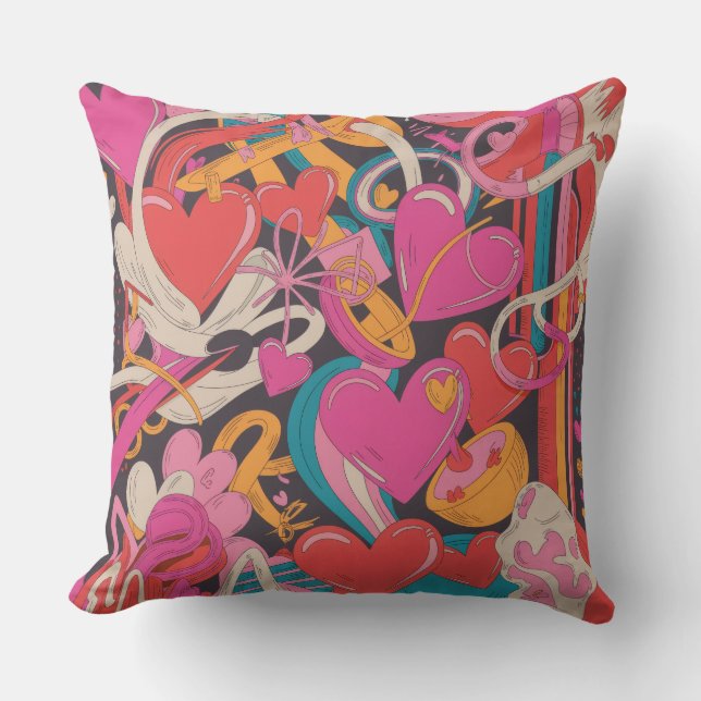 Valentine’s Day Throw Pillow Collection | Romantic Kussen (Voorkant)