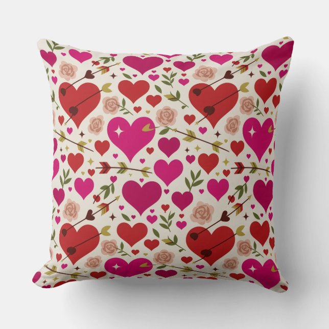 Valentine’s Day Throw Pillow Collection | Romantic Kussen (Voorkant)