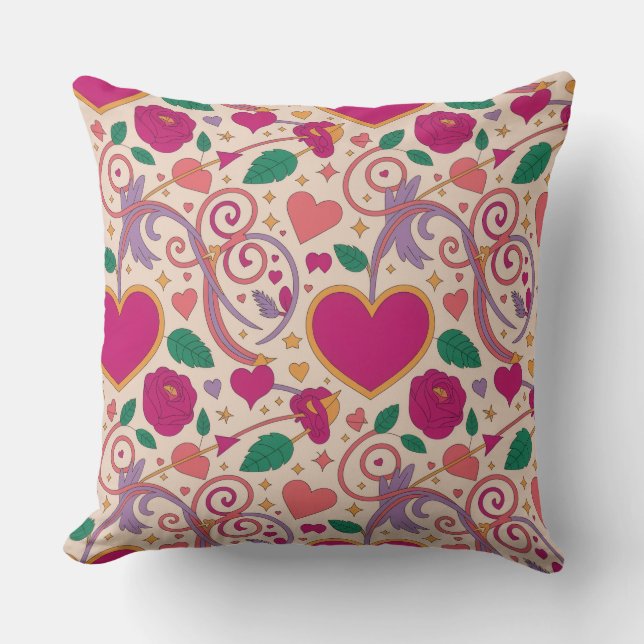 Valentine’s Day Throw Pillow Collection | Romantic Kussen (Voorkant)