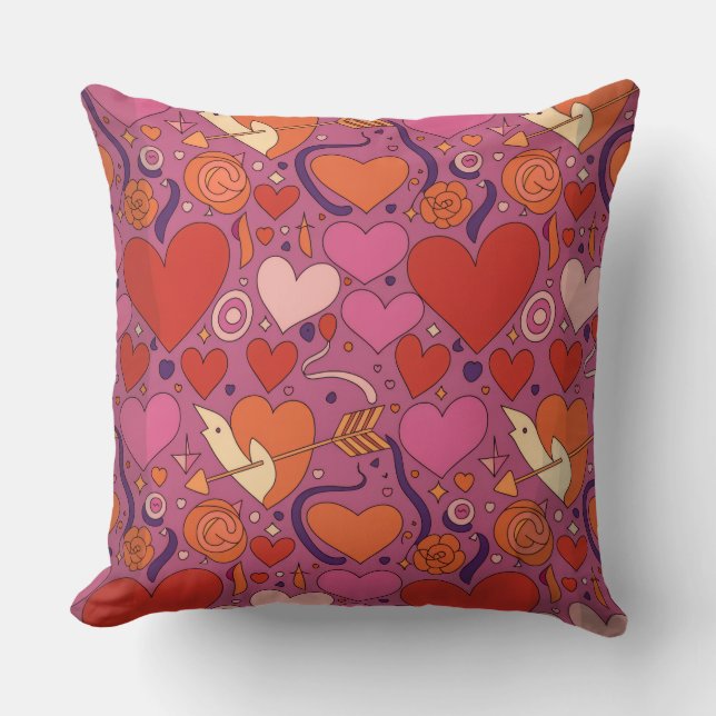 Valentine’s Day Throw Pillow Collection | Romantic Kussen (Voorkant)
