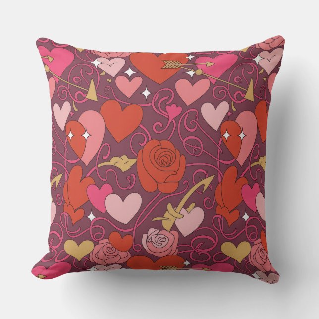 Valentine’s Day Throw Pillow Collection | Romantic Kussen (Voorkant)