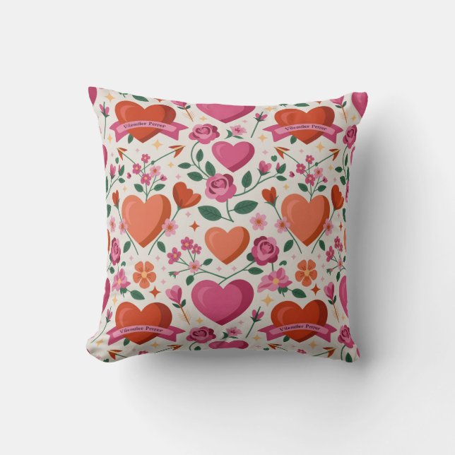 Valentine’s Day Throw Pillow Collection | Romantic Kussen (Voorkant)