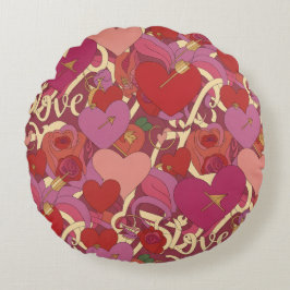 Valentine’s Day Throw Pillow Collection | Romantic Rond Kussen