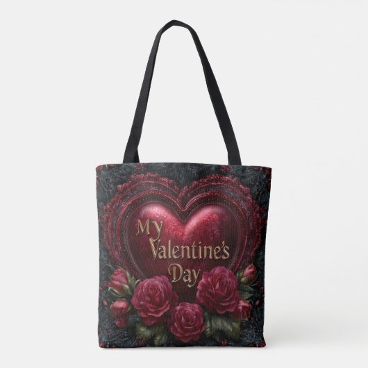 Valentine’s Day Tote Bag | Romantic, Cute (Achterkant)