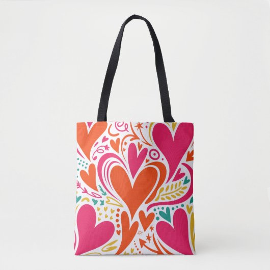 Valentine’s Day Tote Bag | Romantic, Cute (Voorkant)