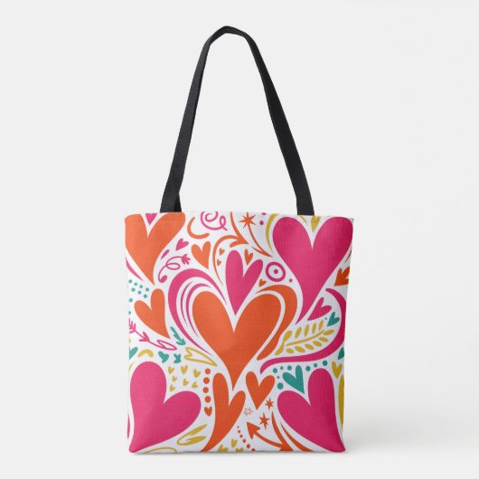 Valentine’s Day Tote Bag | Romantic, Cute (Achterkant)