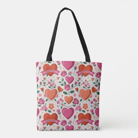Valentine’s Day Tote Bag | Romantic, Cute (Achterkant)