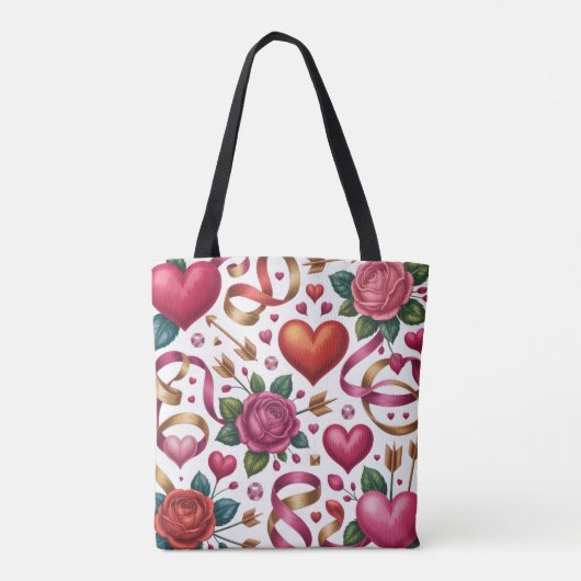 Valentine’s Day Tote Bag | Romantic, Cute (Achterkant)