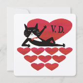 Valentine’s Day Tuxedo Cat Kaart (Voorkant)