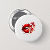 Valentine’s Day Weed Lover Stoner Babe  Ronde Button 5,7 Cm (Voorkant /achterkant)