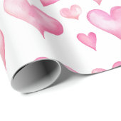 Valentine’s Day Wrapping Paper with Pink Hearts  Cadeaupapier (Rol Hoek)