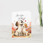 Valentine’s Dog Greeting Card Feestdagen Kaart (Voorkant)