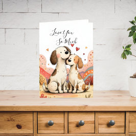 Valentine’s Dog Greeting Card Feestdagen Kaart
