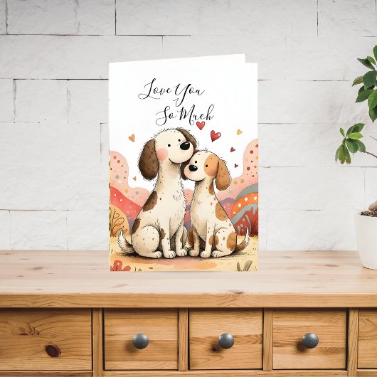 Valentine’s Dog Greeting Card Feestdagen Kaart