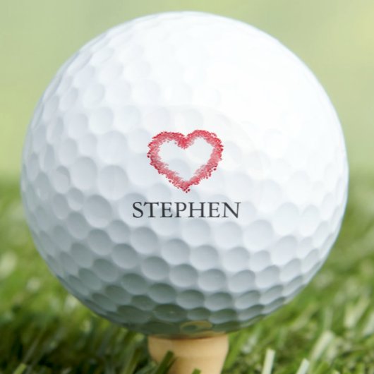 Valentine’s Gift for Him - Romantic Red Heart Love Golfballen