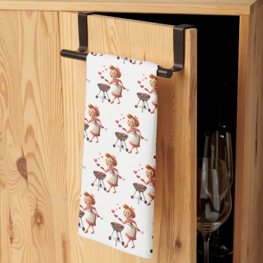 Valentine' s Kitchen Hand Towel Cooking Love Heart Theedoek (Derde Gevouwen)