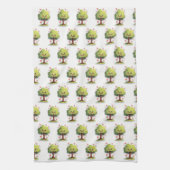 Valentine' s Kitchen Hand Towel Tree Red Hearts Theedoek (Verticaal)