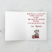 Valentine’s Teddy Bear Gift Box with Poem  Feestdagen Kaart (Binnen)