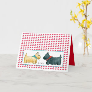 Valentine Scottie Honden Liefde Schotse Terriër  Kaart