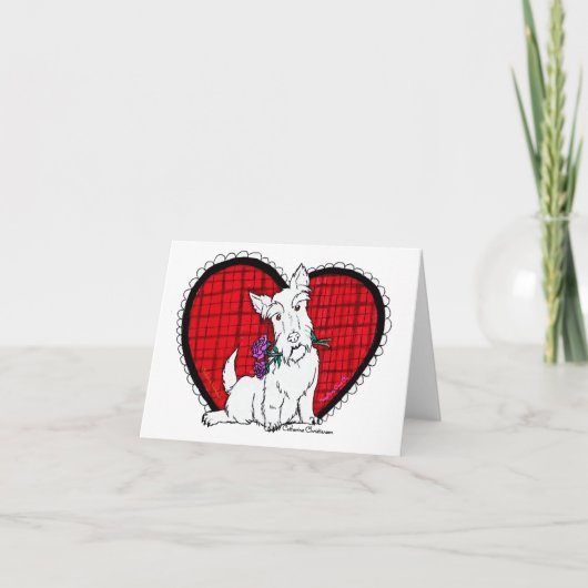 Valentine Scottie Notitiekaartje (Voorkant)