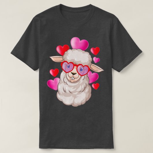 Valentine Sheep Lover - Flock Herder Sheep Farmer T-shirt (Design voorkant)