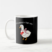 Valentine Silly Goose I'm Goosey For You Duck Vale Koffiemok (Links)