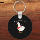 Valentine Silly Goose I'm Goosey For You Duck Vale Sleutelhanger (Voorkant)