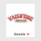 Valentine Single Club Sticker - Valentijnsticker (Vel)