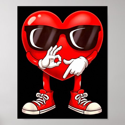 Valentine Six Seven 6 7 Meme Grappige Hart Gen Z A Poster (Voorkant)