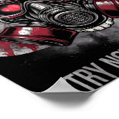 Valentine Skull Gas Mask Love Romance Poster (Hoek)