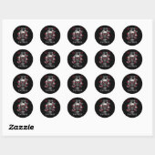 Valentine Skull Gas Mask Love Romance Ronde Sticker (Vel)
