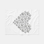 Valentine Soccer Heart Drip Srt Love Valentines Da Fleece Deken (Voorkant (Horizontaal))