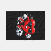 Valentine Soccer Heart Drip Srt Love Valentines Da Fleece Deken (Voorkant (Horizontaal))