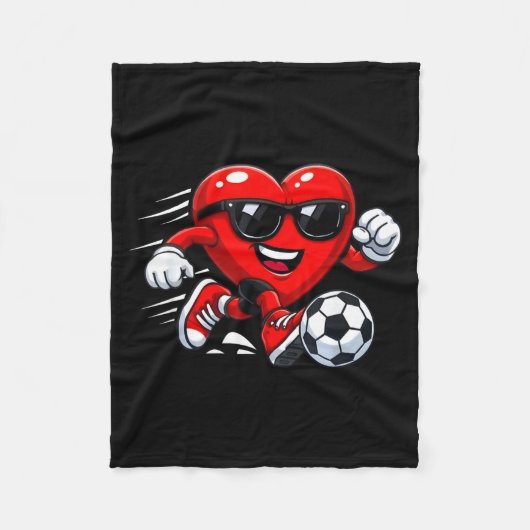 Valentine Soccer Heart Drip Srt Love Valentines Da Fleece Deken (Voorkant)