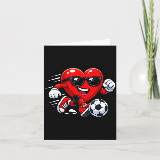 Valentine Soccer Heart Drip Srt Love Valentines Da Kaart (Voorkant)